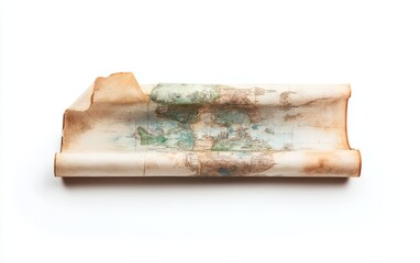 Vintage World Map with Antique Style and Aged Paper Texture