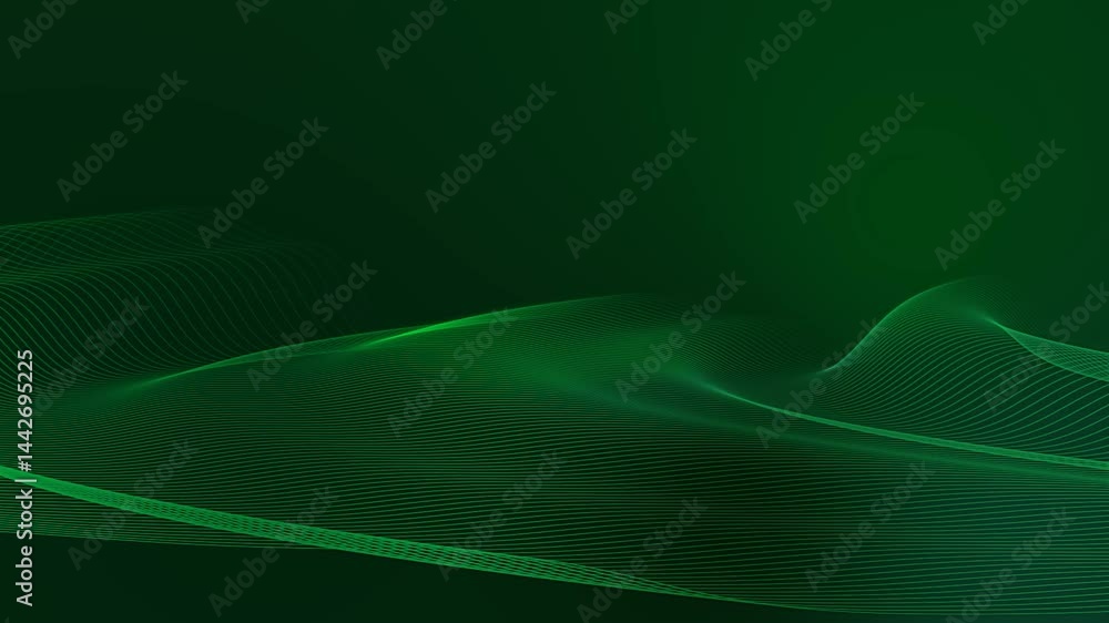 Poster curved wavy lines tech futuristic motion background. dynamic abstract line waving loop line. sound w