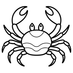 Simple Crab Illustration in a Single Line