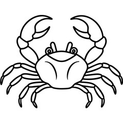 Simple Crab Illustration in a Single Line