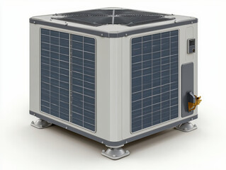 Fototapeta premium Energy efficient solar air conditioner for sustainable cooling white background