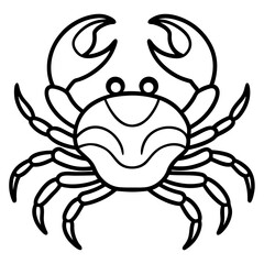 Simple Crab Illustration in a Single Line
