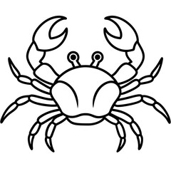 Simple Crab Illustration in a Single Line