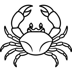 Simple Crab Illustration in a Single Line