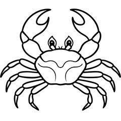 Simple Crab Illustration in a Single Line