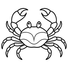 Simple Crab Illustration in a Single Line