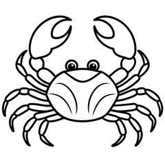 Simple Crab Illustration in a Single Line