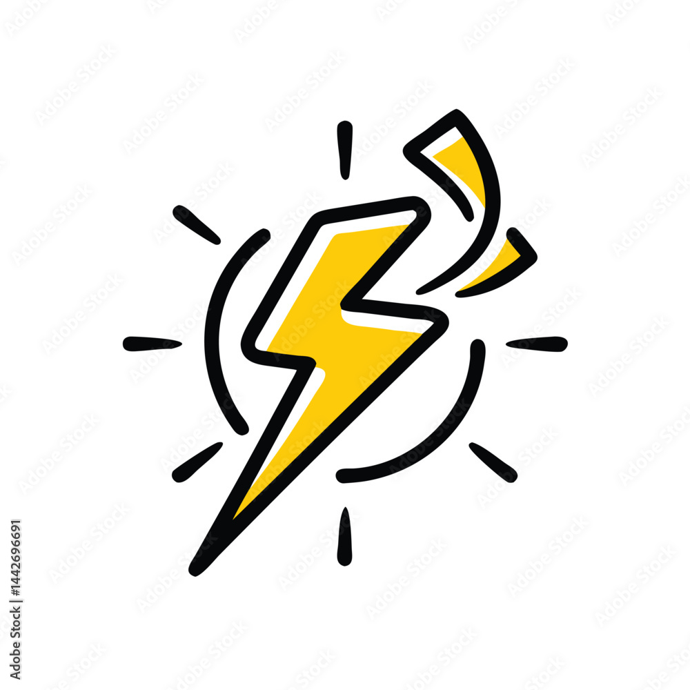 Poster flash symbol flash photography on white background for web and graphic design