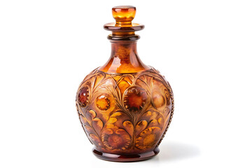 antique potion bottle on white background