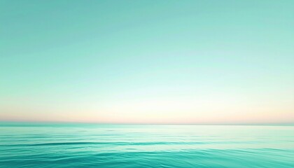Obraz premium Calm ocean horizon scene tranquil seaside digital artwork serene environment wide-angle view peaceful concept