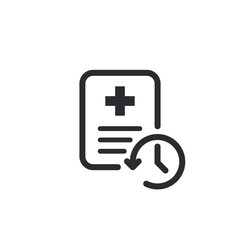 Medical card. File history. Medical history. Medical insurance. Document history. Profile icon. Reloading data. Countdown time. Database. Medical record. Update icon. Care note. Recover file. Id card