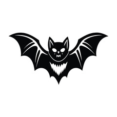 bat silhouette design as halloween illustration, creepy vector with transparent background, dark illustration for halloween 