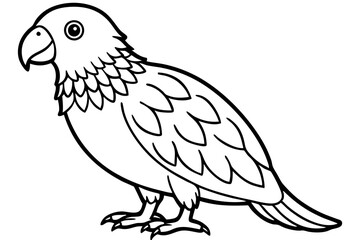 Obraz premium Kestrel Silhouette Sketch