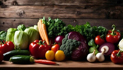 Fresh Colorful Vegetables Arrangement