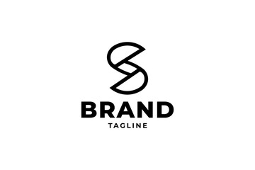 S letter logo in simple design