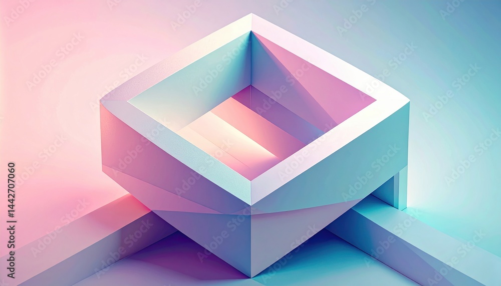 Poster geometric shape exploration abstract art digital design futuristic environment low angle view creati