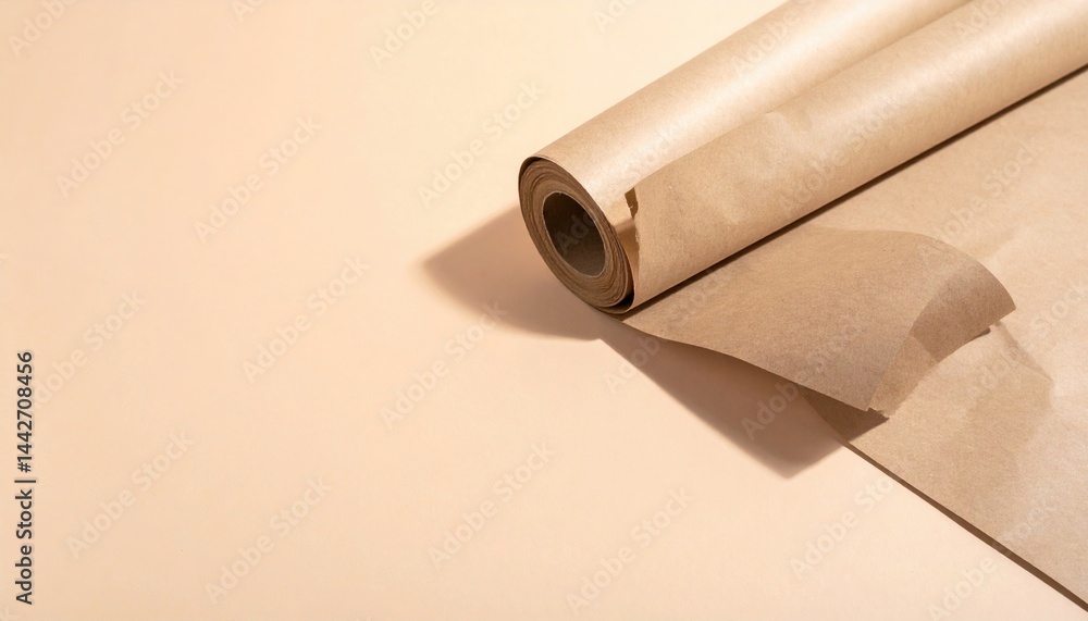 Poster unrolling craft paper for diy projects studio workspace photography creative environment close-up vi