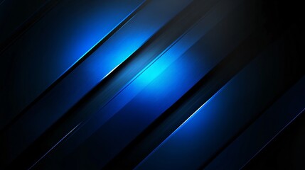 Obraz premium Dynamic abstract blue backdrop with central light rays and glowing flares made with Generative AI technology