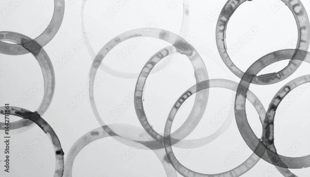 Poster abstract circular patterns artistic design digital artwork minimalist style overhead view visual inn