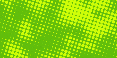 Obraz premium Dots halftone yellow green color pattern gradient texture background.