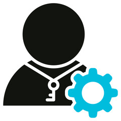 Ownership Glyph Blue Grey Icon