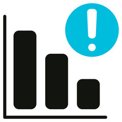 Loss Glyph Blue Grey Icon