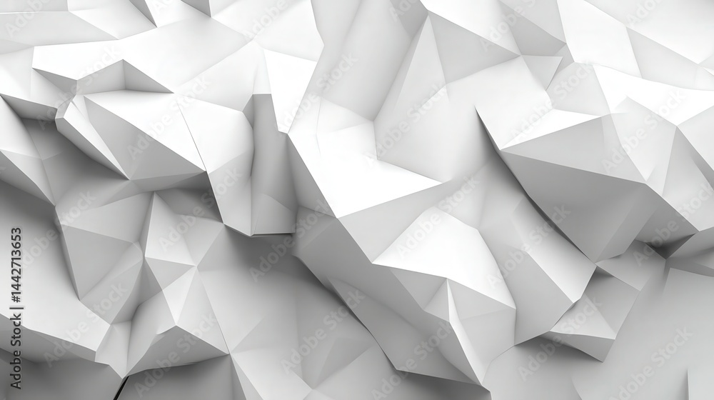 Poster abstract low poly geometry forms a high-tech 3d background, with sharp polygons that inspire modern 