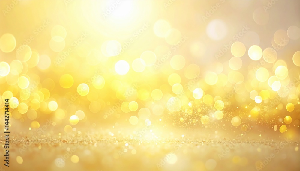 Poster sparkling golden bokeh lights abstract background bright environment soft focus viewpoint visual har