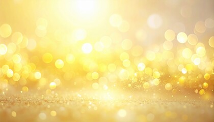 Sparkling golden bokeh lights abstract background bright environment soft focus viewpoint visual harmony