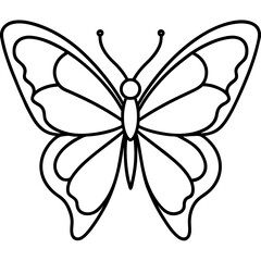 Single-Line Butterfly Vector Design