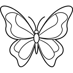 Single-Line Butterfly Vector Design