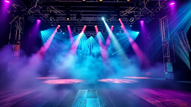 Dynamic Stage Lighting and Fog Effects Create an Immersive Atmosphere for Events