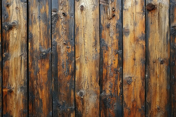 Obraz premium Rustic Burnt Wood Planks Background AI-Generated