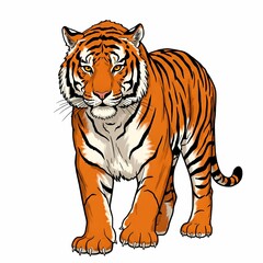 Obraz premium Vivid Tiger Illustration