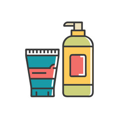 lotion cream on white background for web and graphic design