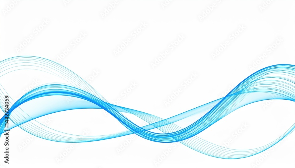 Poster flowing waves of blue light patterns digital art creation abstract environment modern viewpoint dyna