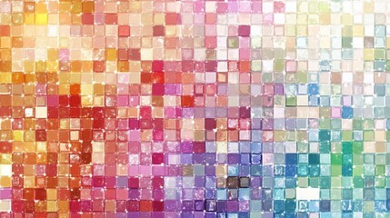 Fototapeta premium Spectrum of sparkling pixels creating a vibrant mosaic for digital designs