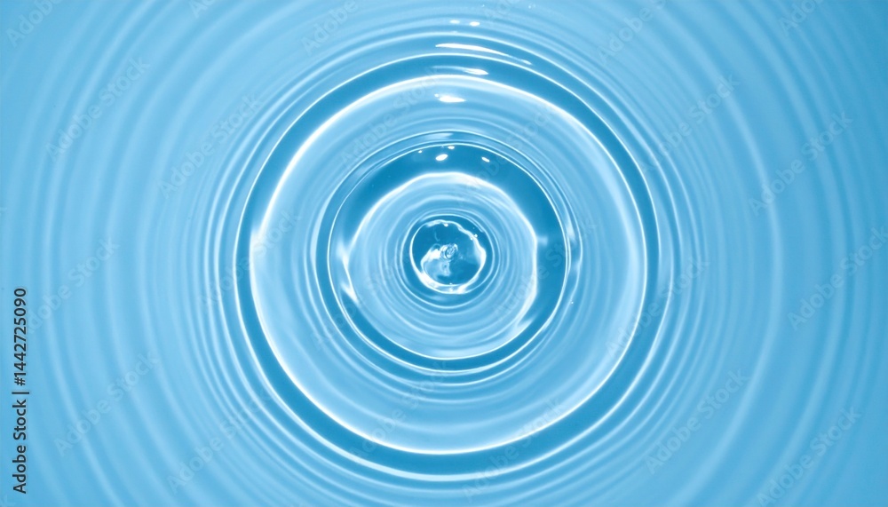 Poster rippling water action in a tranquil environment close-up view of circular waves for nature and calmn