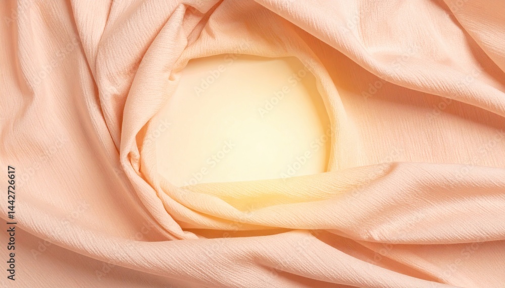 Poster soft fabric swirl studio setting abstract photography warm lighting close-up view textural explorati