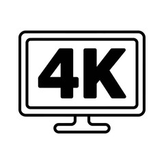 4K UHD Television Display Icon