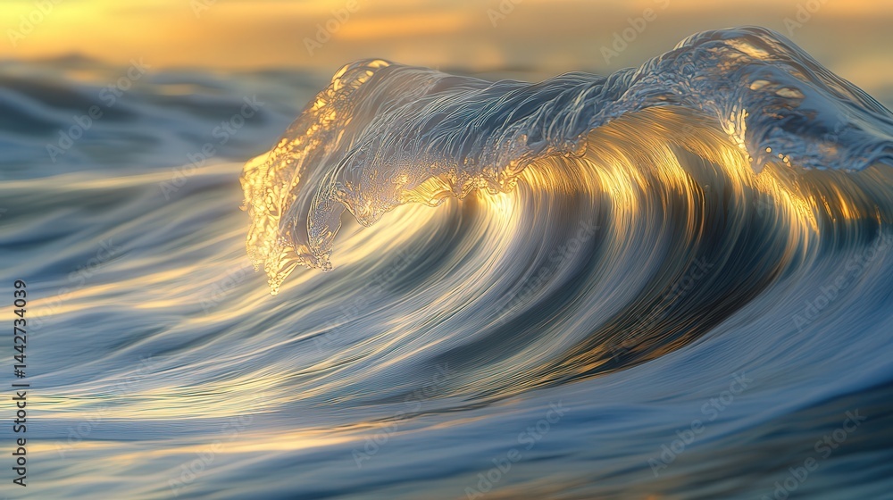 Poster as cool waves interact with light currents, the resulting motion forms a visually dynamic and futuri