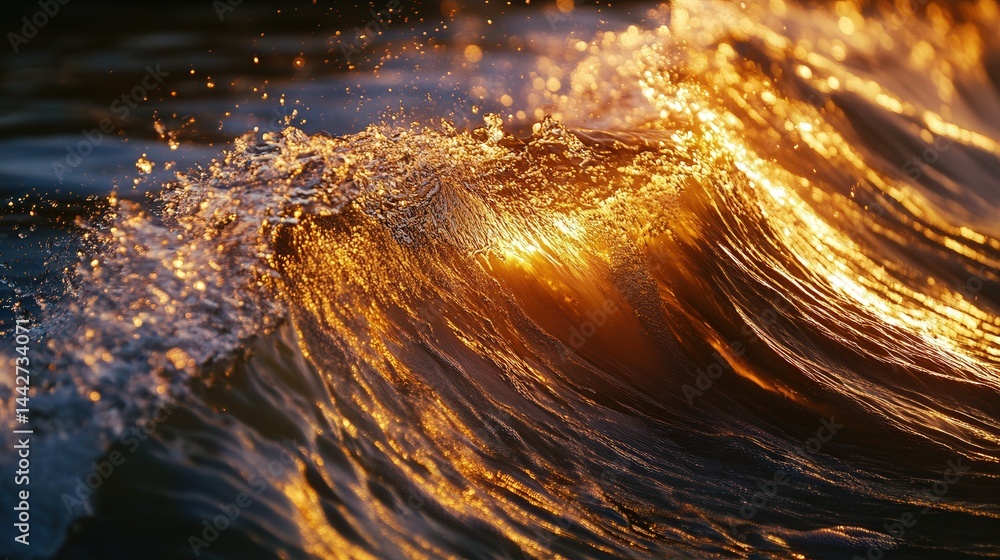Poster as cool waves interact with light currents, they create a fluid, dynamic scene that feels both futur
