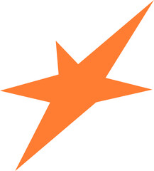 Classic sharp-edged star with geometric symmetry