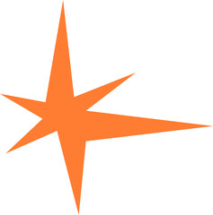 Modern star design with edgy sharp points