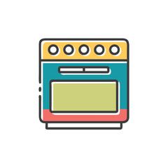 oven on white background for web and graphic design