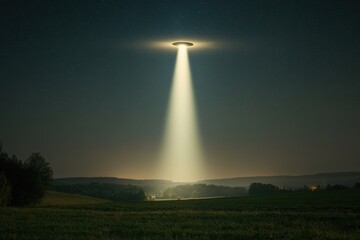 ufo flying show light