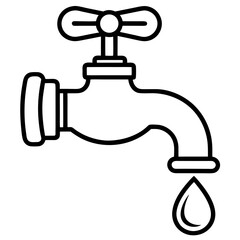 faucet with water drop