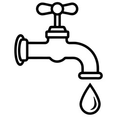 faucet with water drop