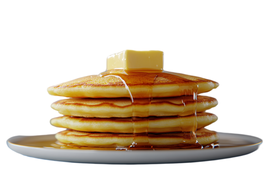 a stack of pancakes with butter on top