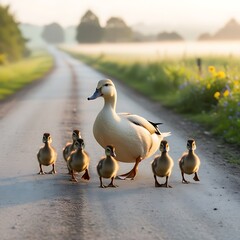 Fototapeta premium ducks on the beach
